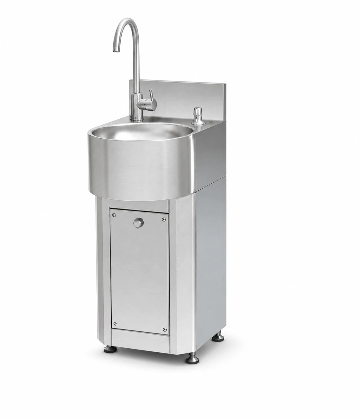 Stainless steel compact hand-wash basin