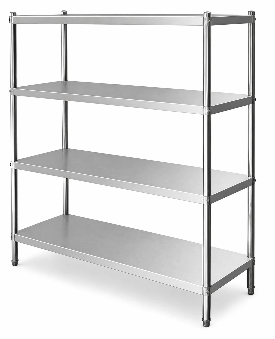 Stainless steel island work table with solid undershelf