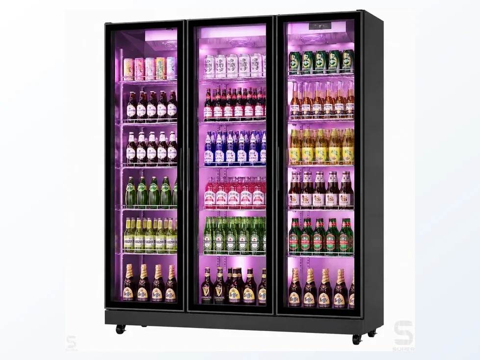 Commercial beer display cabinet for bar and beverage retail projects